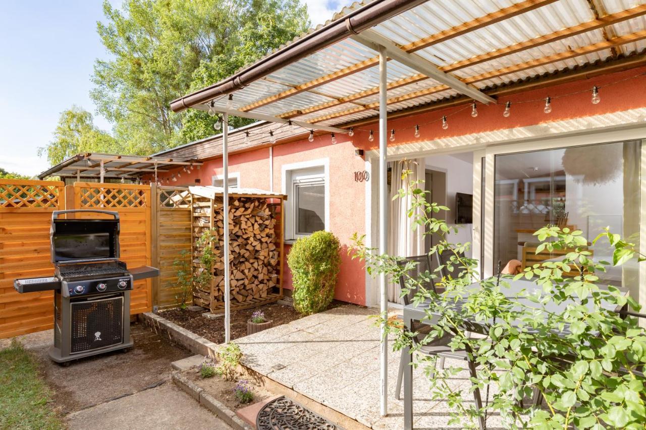 Gemütliches Tinyhouse Bungalow mit Kamin&Sauna am See Joachimsthal Exterior foto